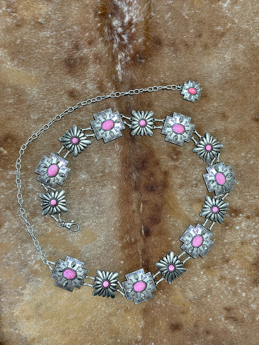Baby Pink Concho Belt