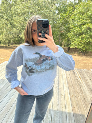 Retro Duck Scene Sweatshirt
