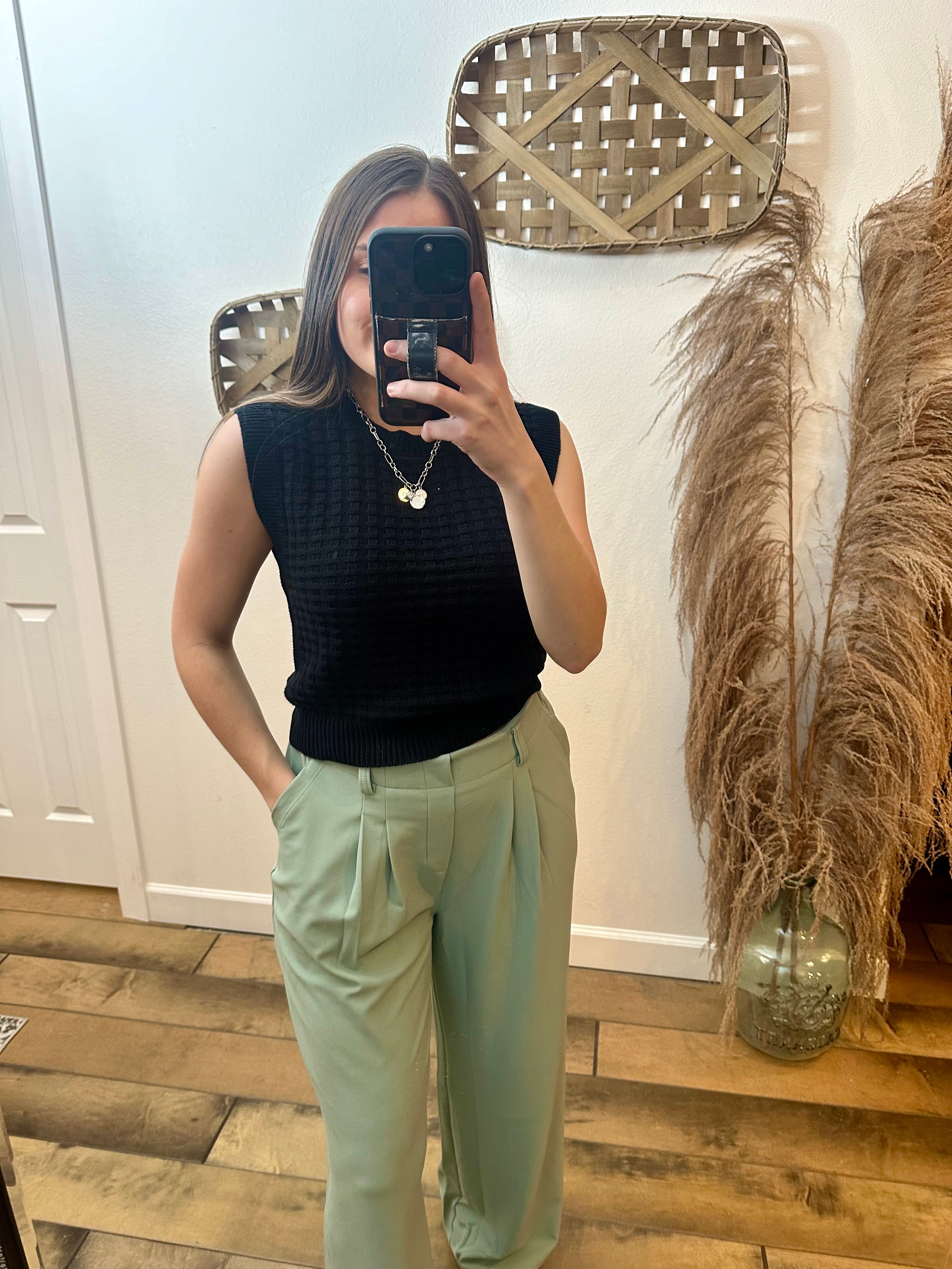 Sage Knit Trousers