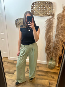 Sage Knit Trousers