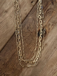 Triple Paperclip Necklace