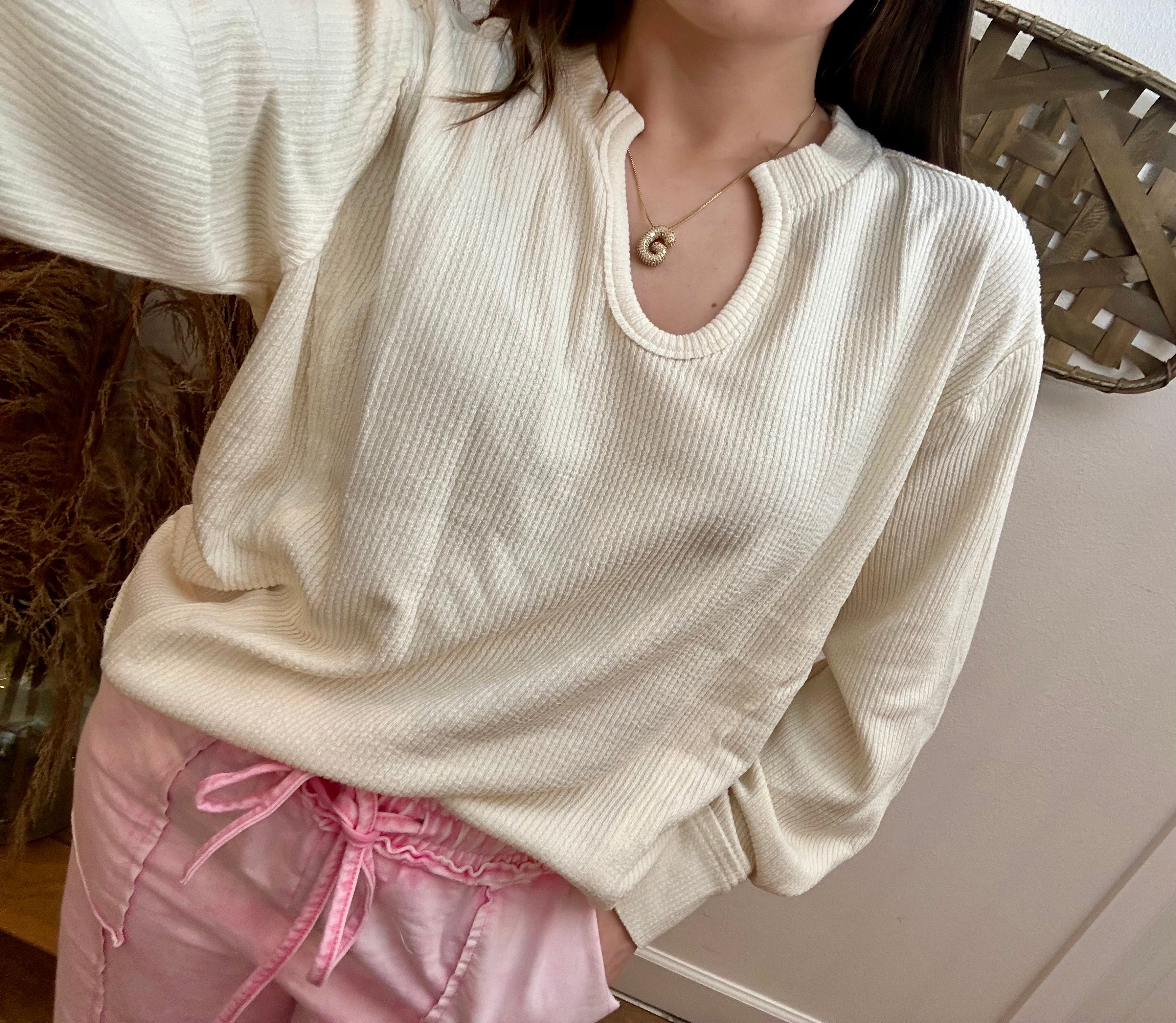 Cora Ivory Knit Top