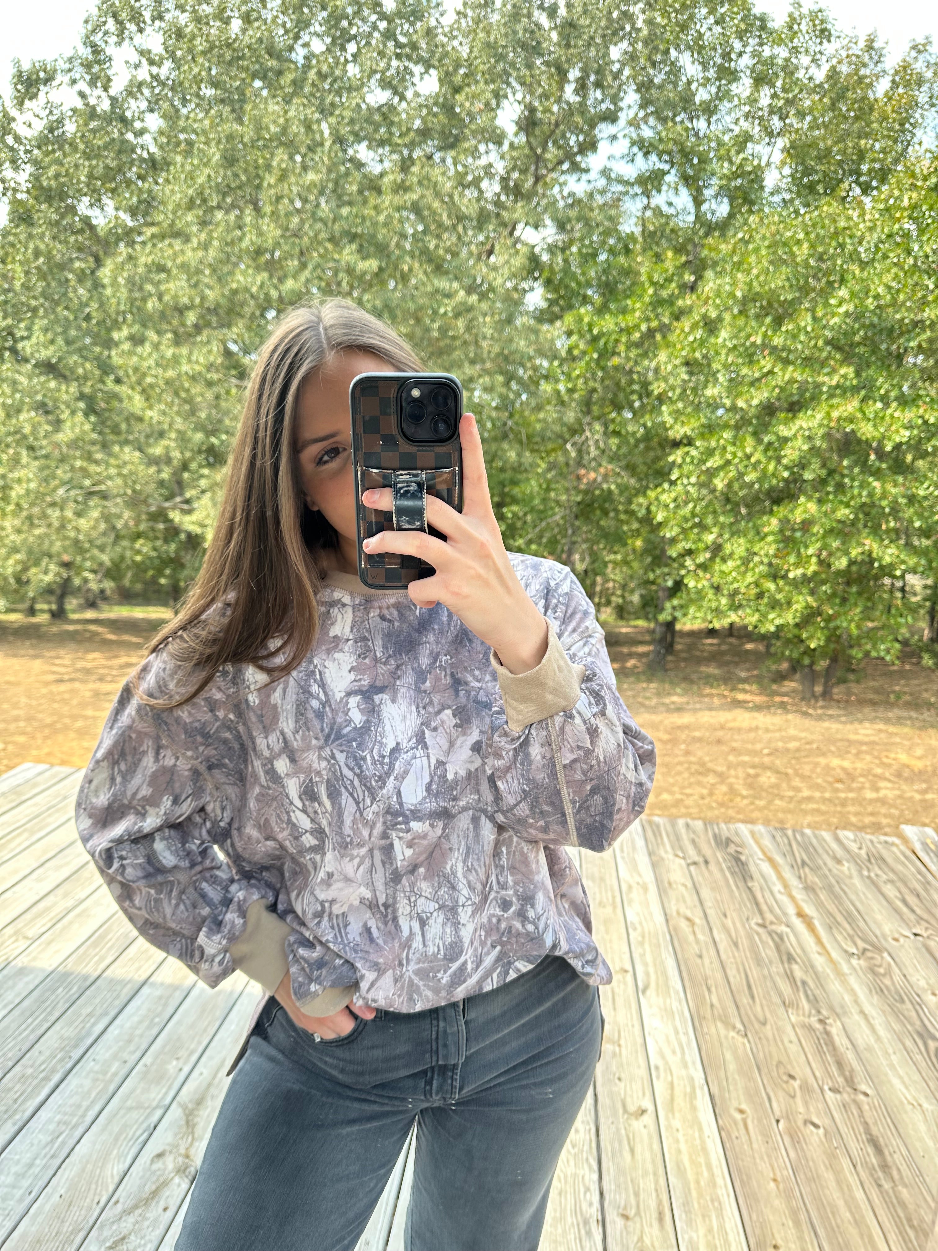Camo Long Sleeve Pullover