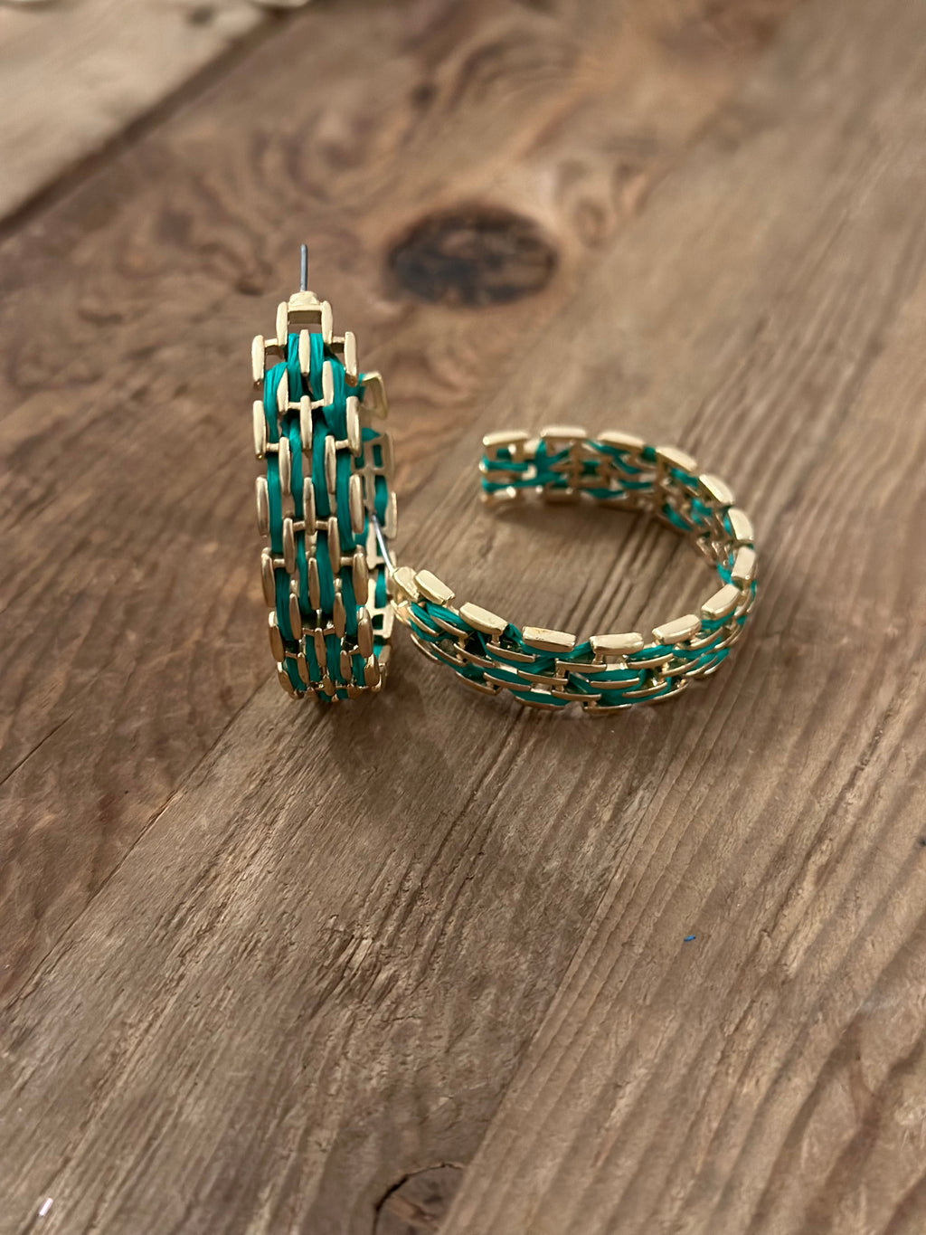 Green & Gold Hoops