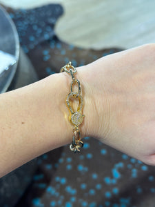 Glitz & Gold Chain Bracelet