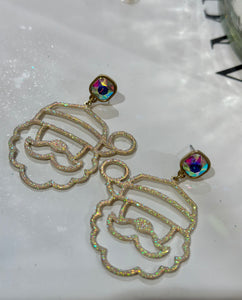 Glitter Santa Statement Earrings