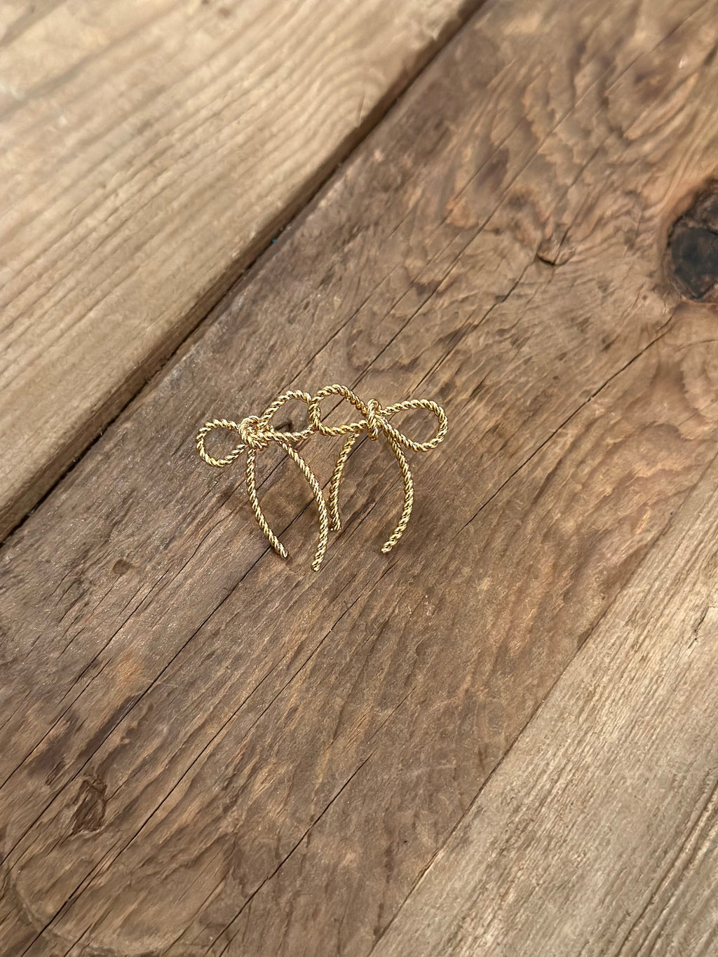 Rope Bow Stud Earrings