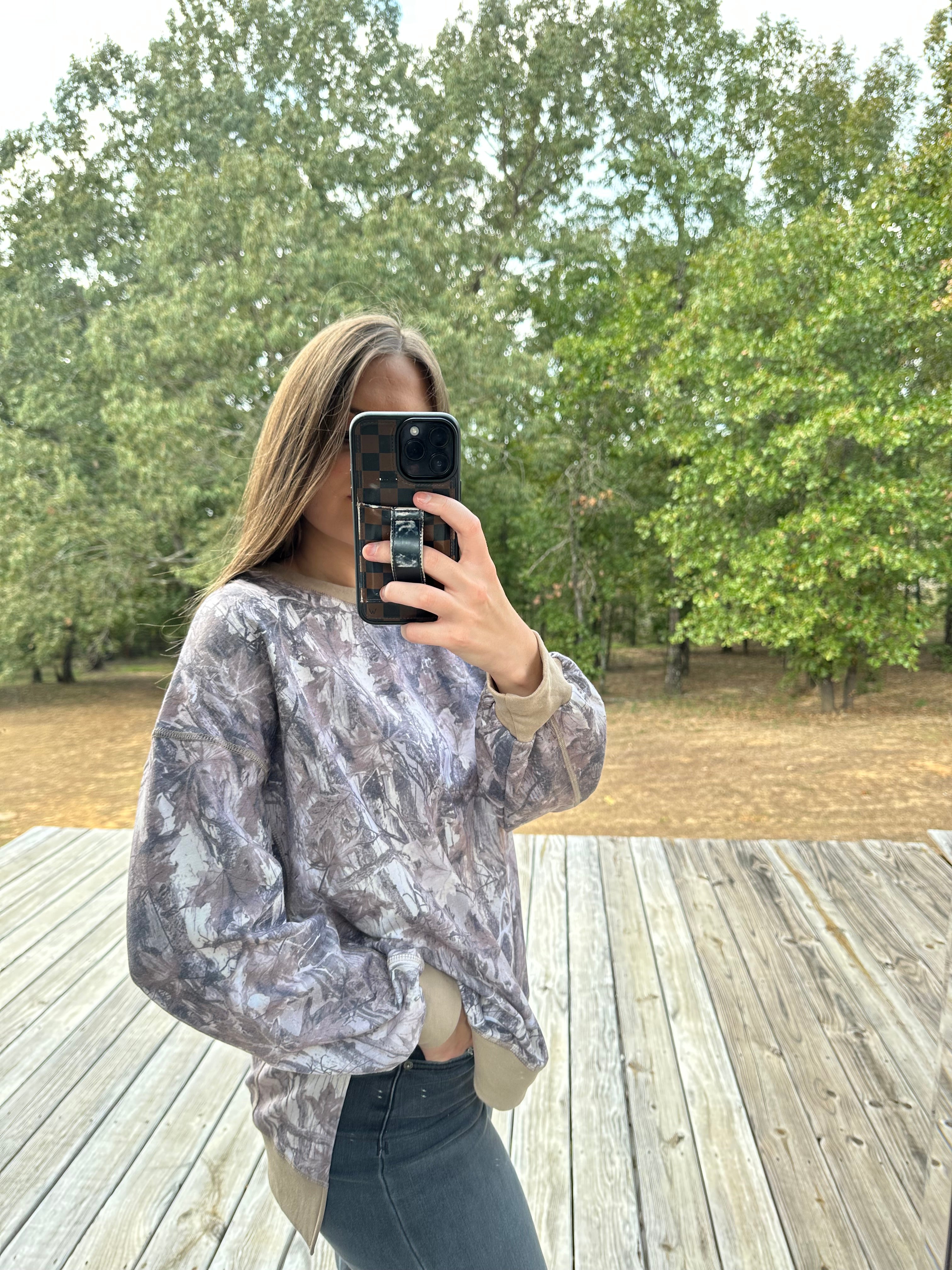 Camo Long Sleeve Pullover