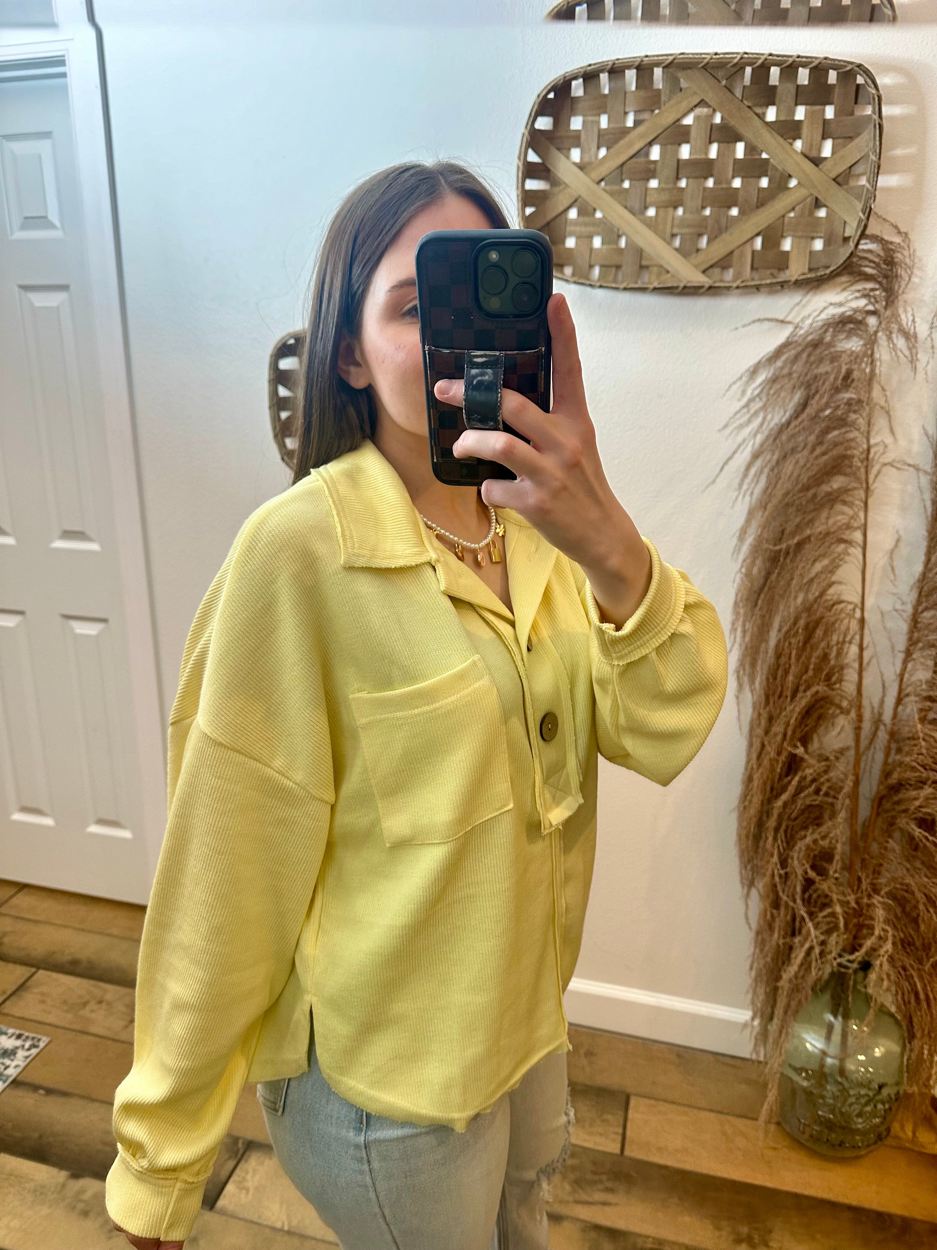 The Ashton Yellow Knit Top