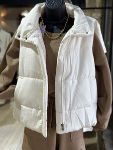 The Frost White Puffer Vest