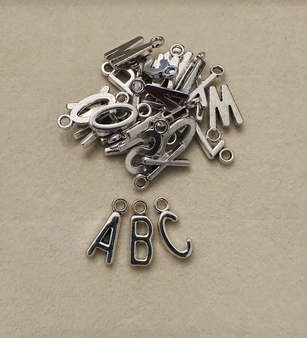 Silver Letter Charm