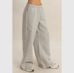 Grey Wide Leg Sweat Pant