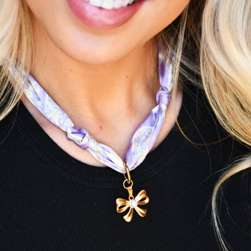 Scarf Necklace With Charm