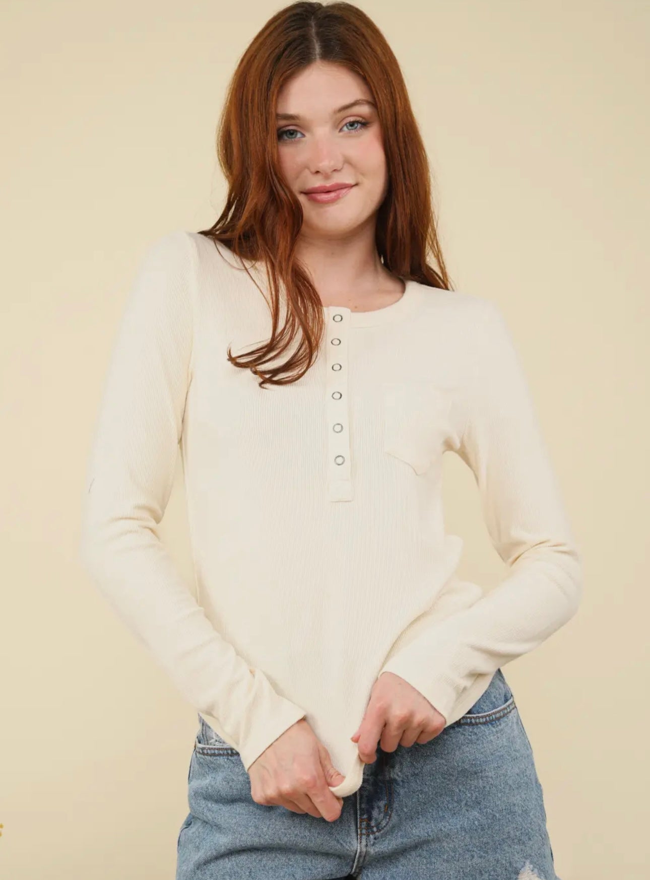 Solid Staple Long Sleeve