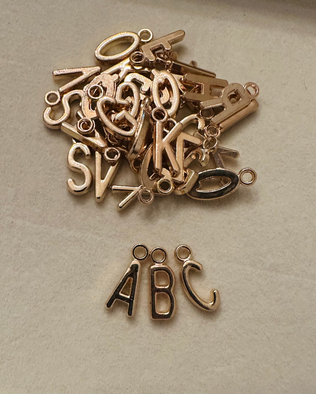 Gold Letter Charm