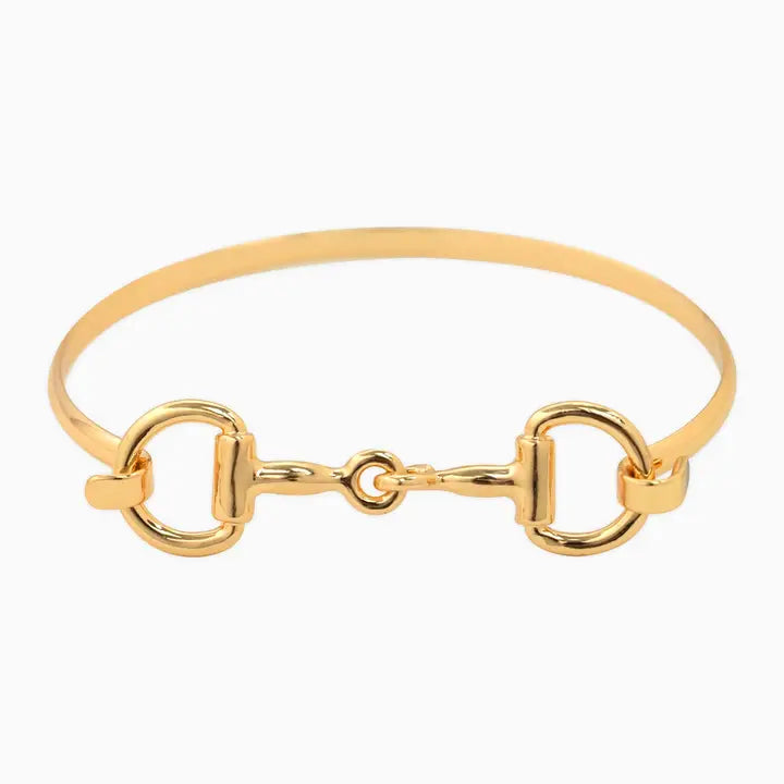 Western Double Horsebit Hook Bangle Bracelet