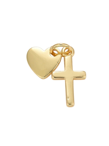 Heart & Cross Charm