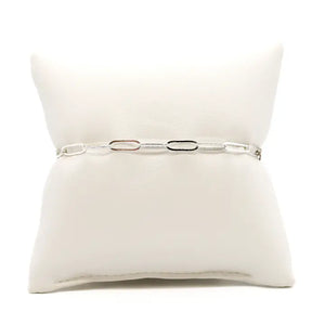 Silver Ashley Paperclip Charm Bracelet