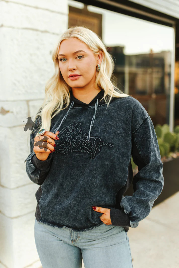 Denim Roping Hoodie