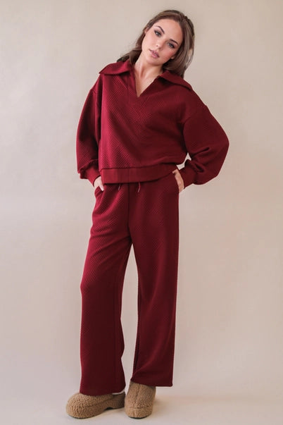 Wine Down Pants Set