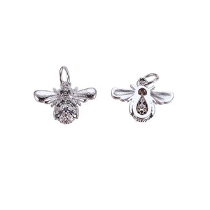 Silver CZ Bee Charm