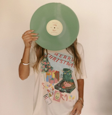 Vintage Christmas Record Tee