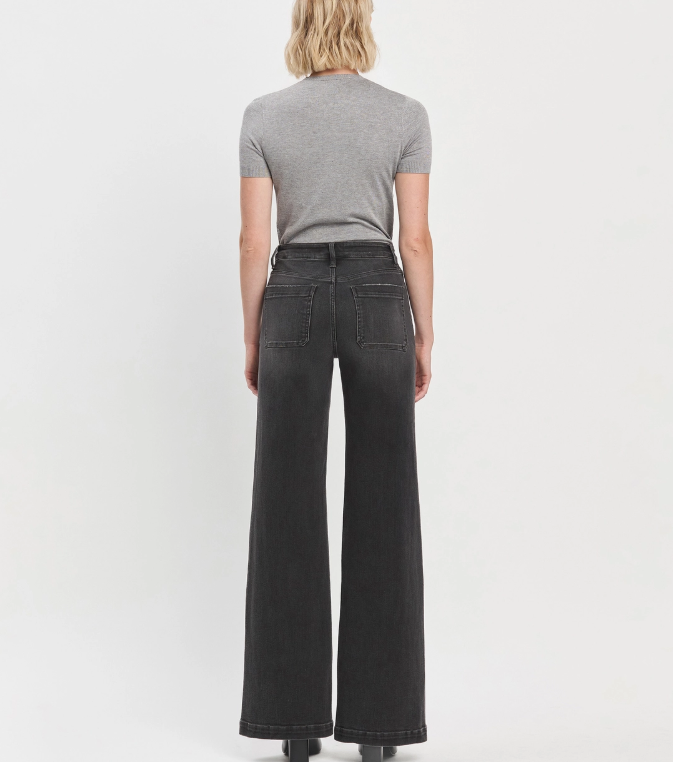 Black Denim Flares