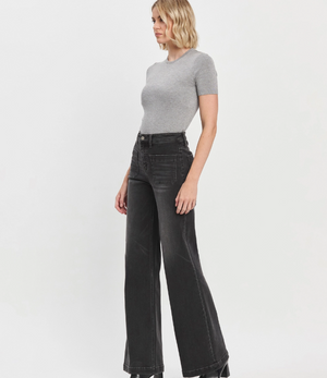 Black Denim Flares