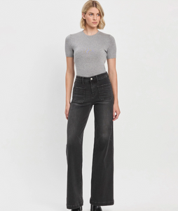 Black Denim Flares