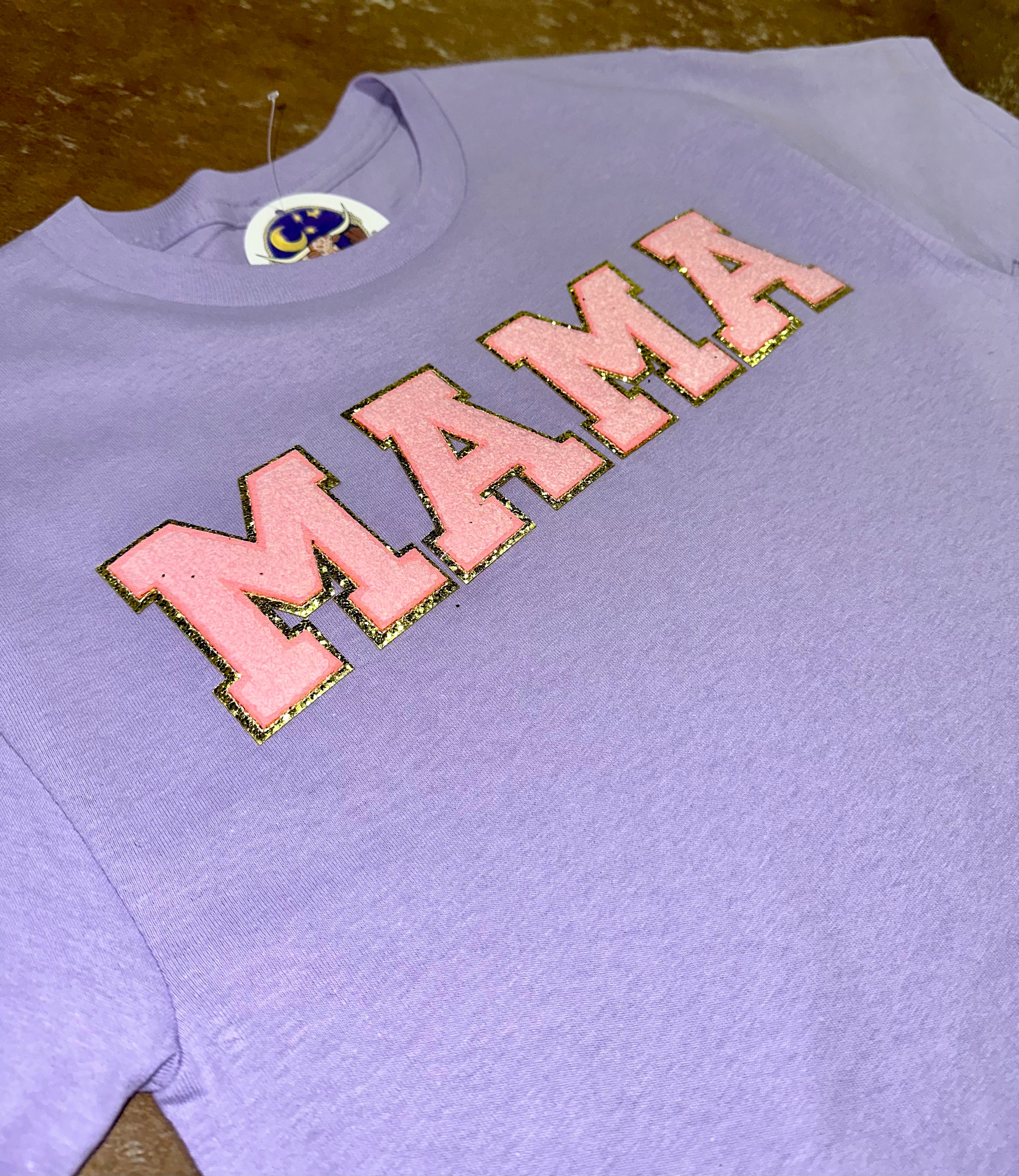 MAMA Chenille Letter Tee