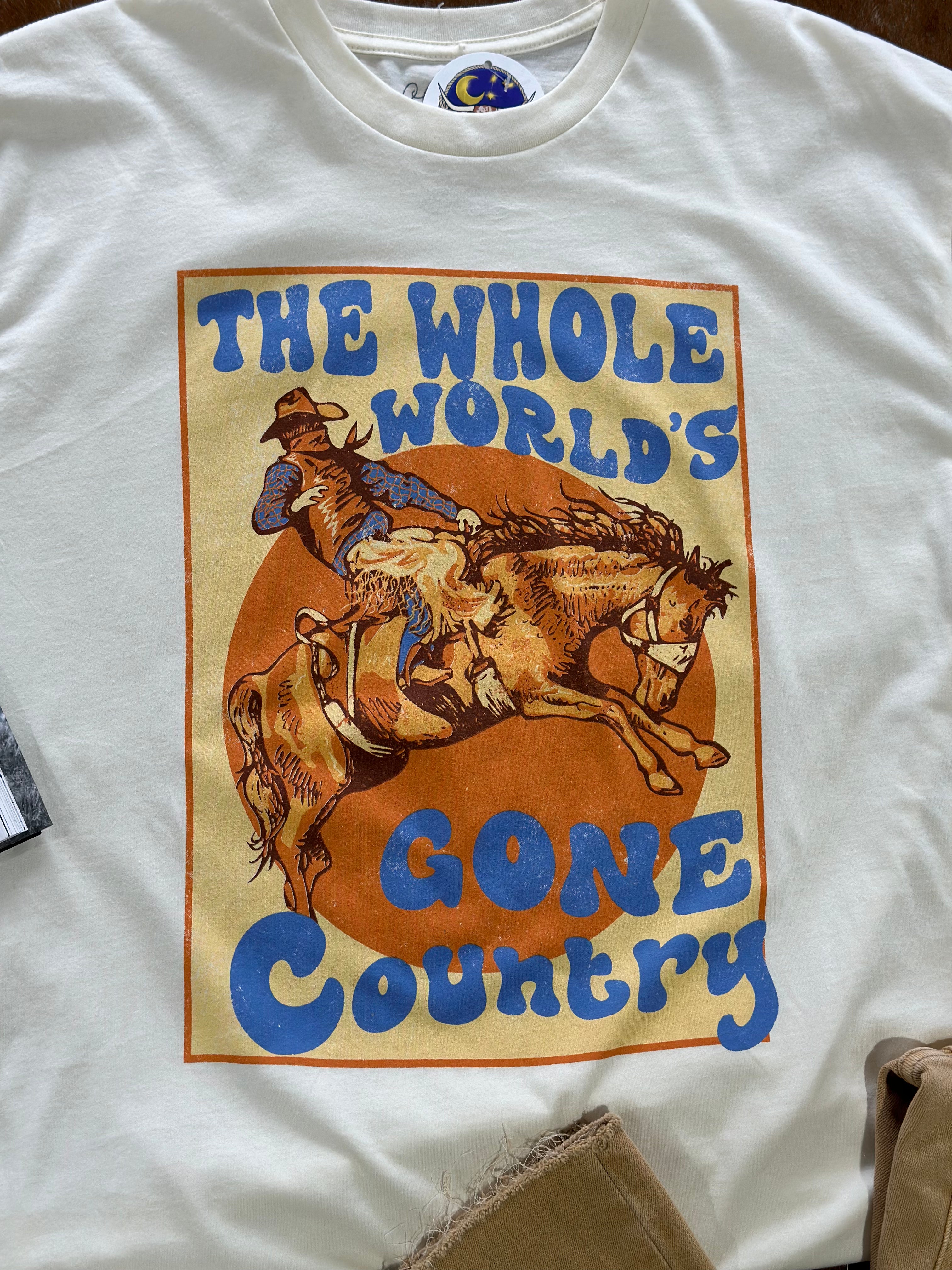 The Whole Worlds Gone Country Graphic Tee-Plus