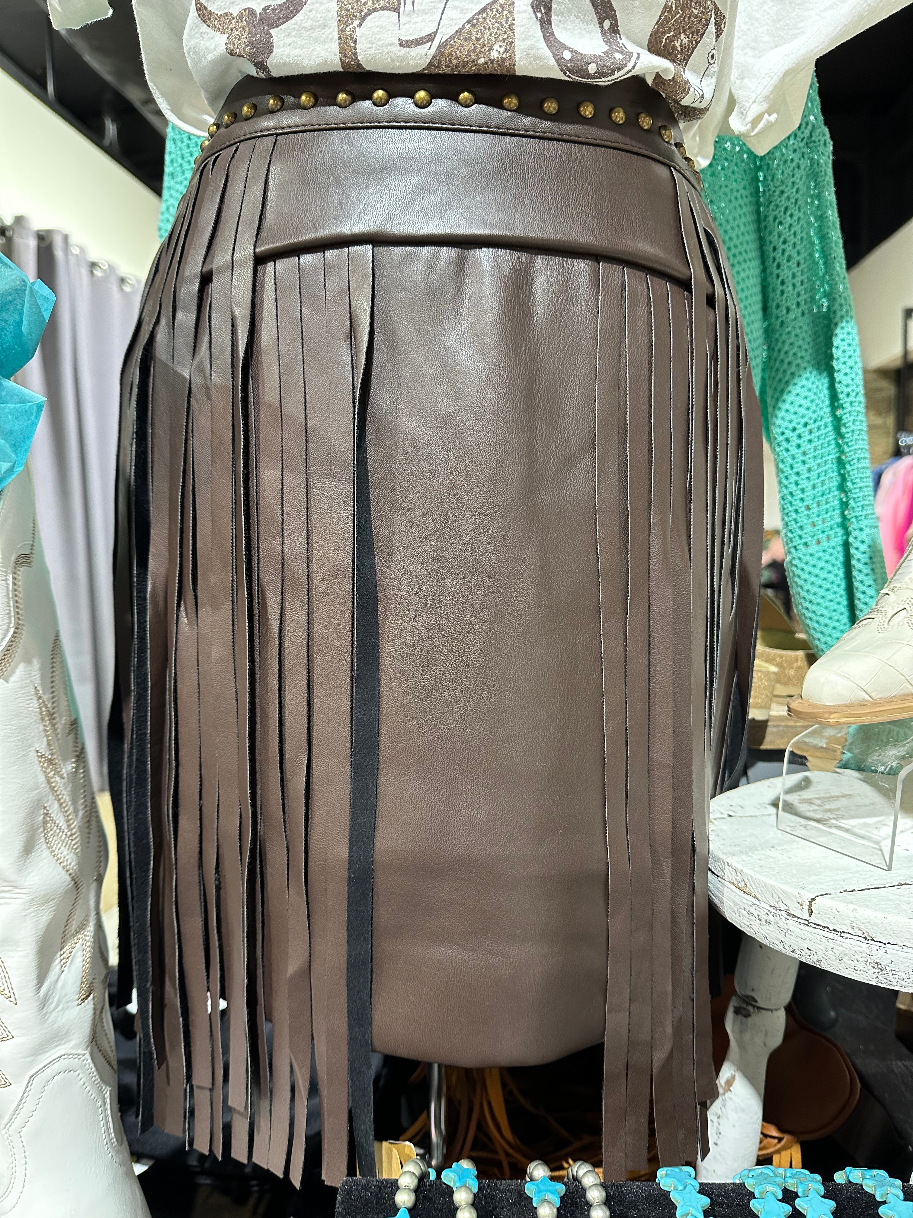 Cow Town Brown Skirt