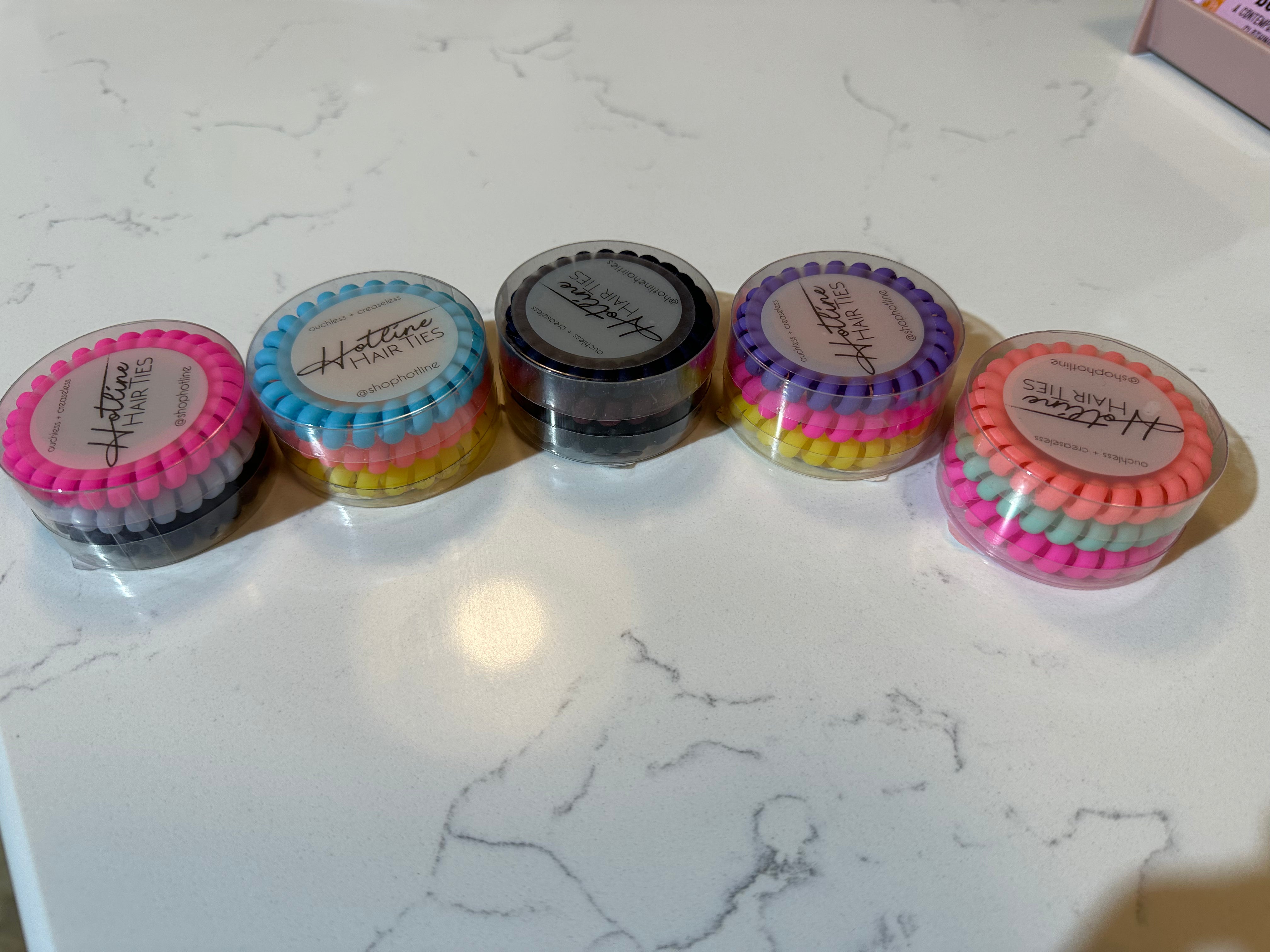 Hotline Hair Ties- Set Of Three(Multiple Colors)