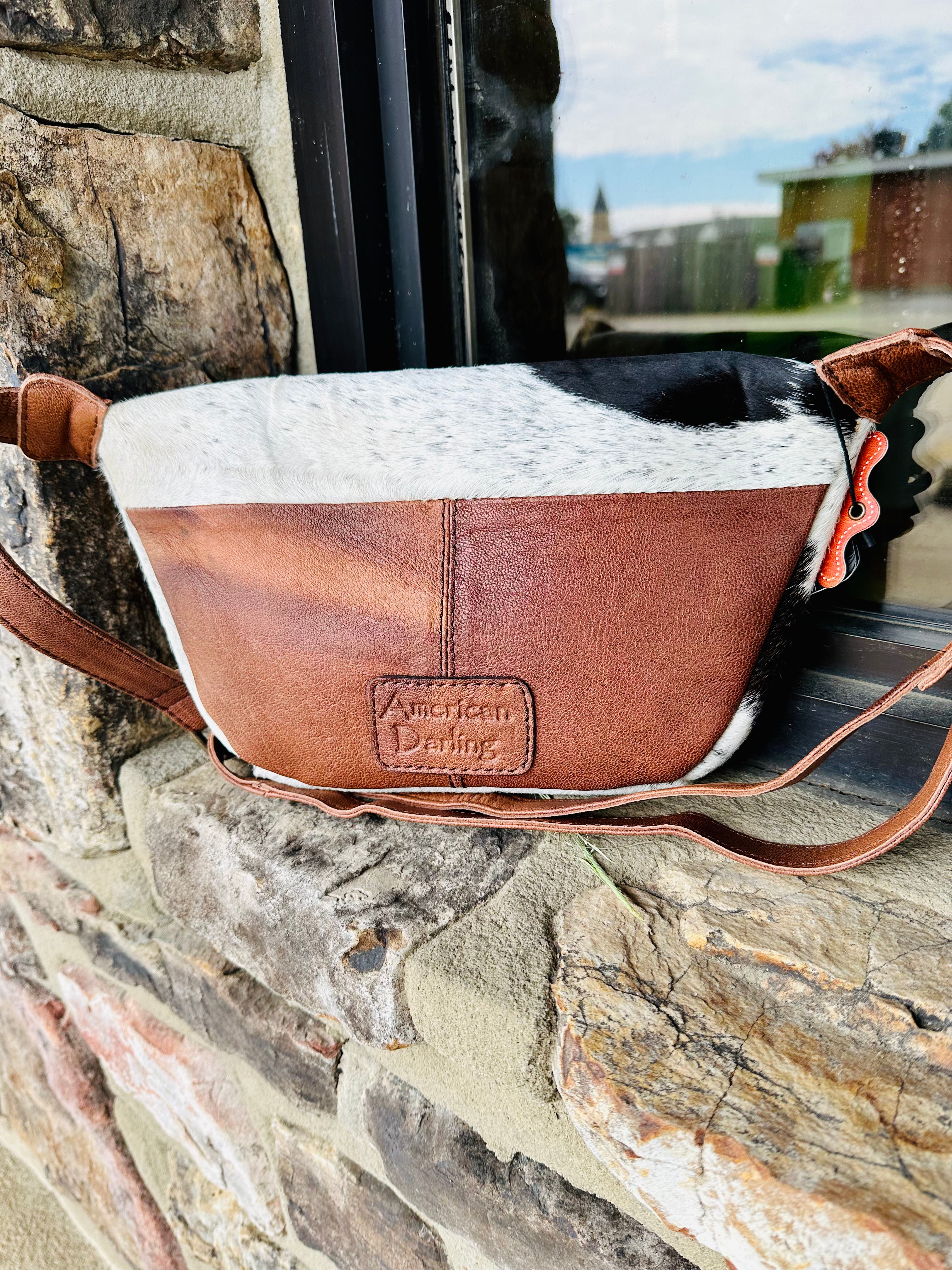 Cowhide & Leather Fanny Pack