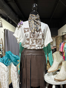 Cow Town Brown Skirt