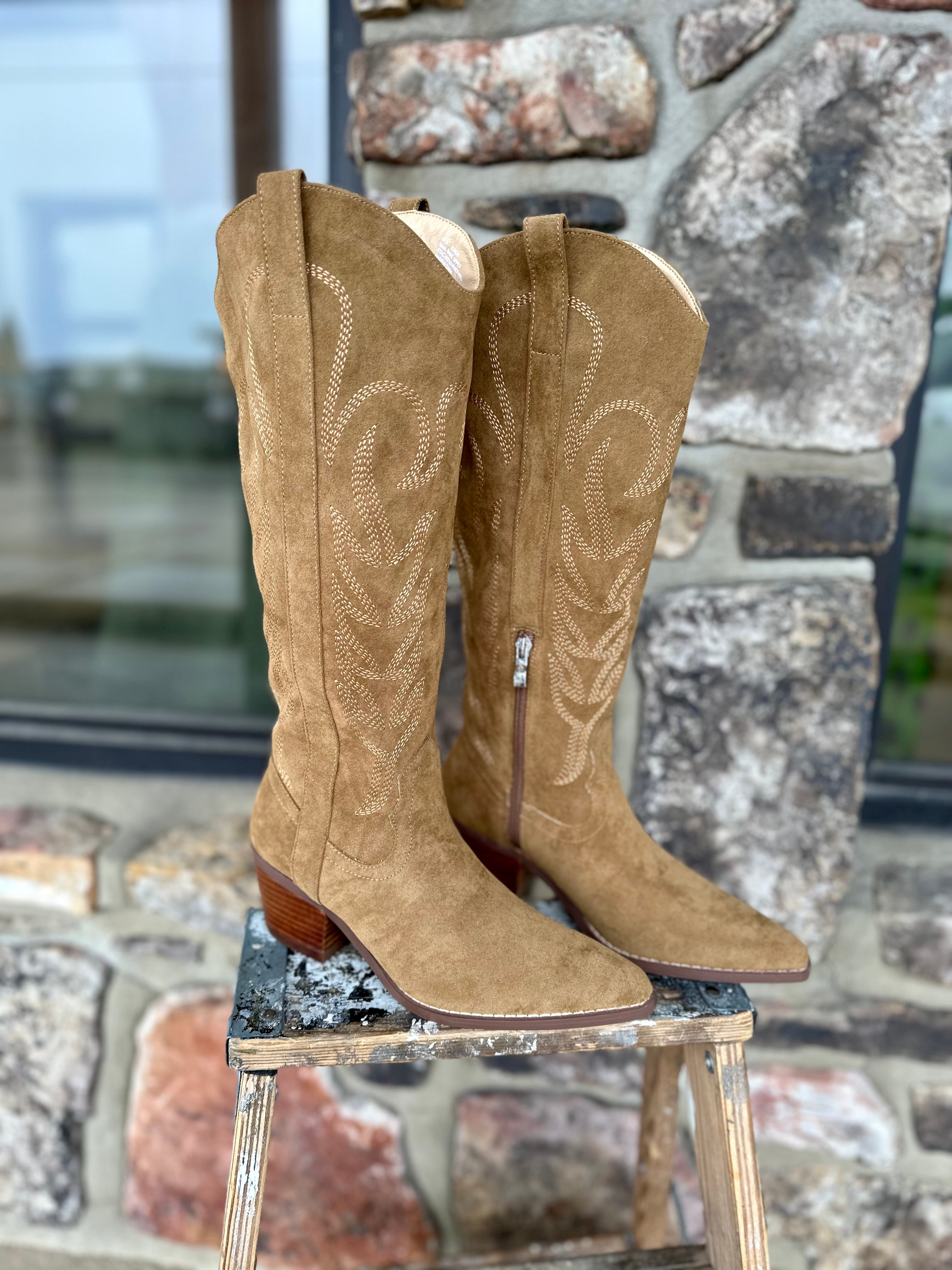 The Tex Brown Suede Boots