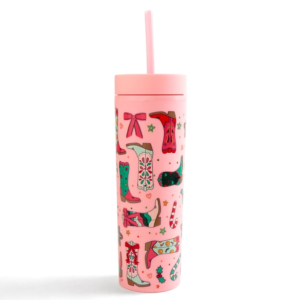 Christmas Boot Skinny Tumbler