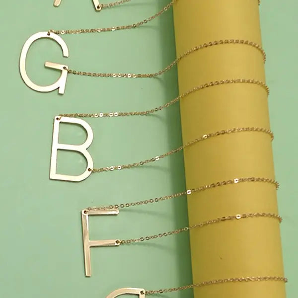 Large Initial Necklace