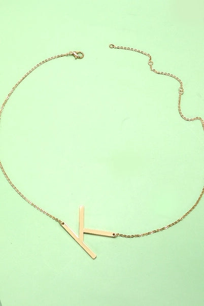 Large Initial Necklace