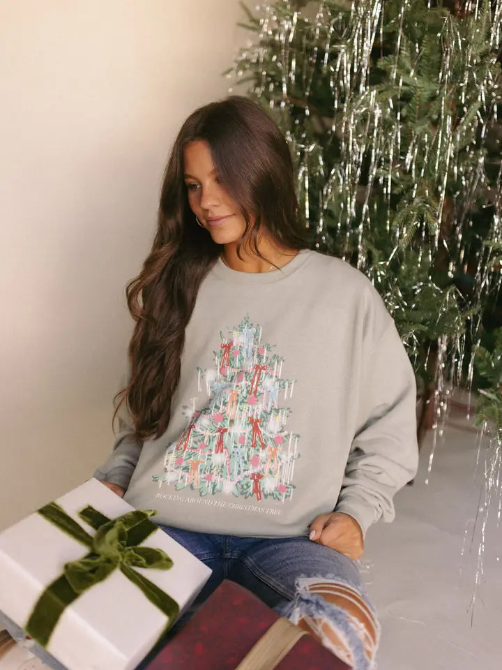 Christmas Tinsel Tree Sweatshirt