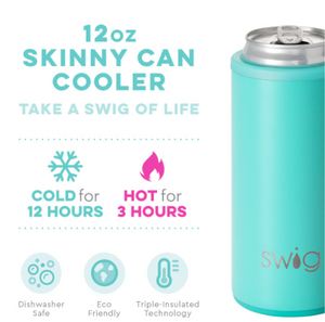 Swig Aqua Skinny Can Cooler