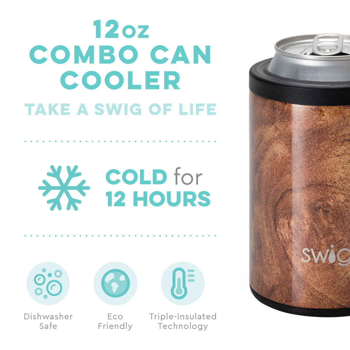 Swig 12 oz. Combo Cooler- Black Walnut