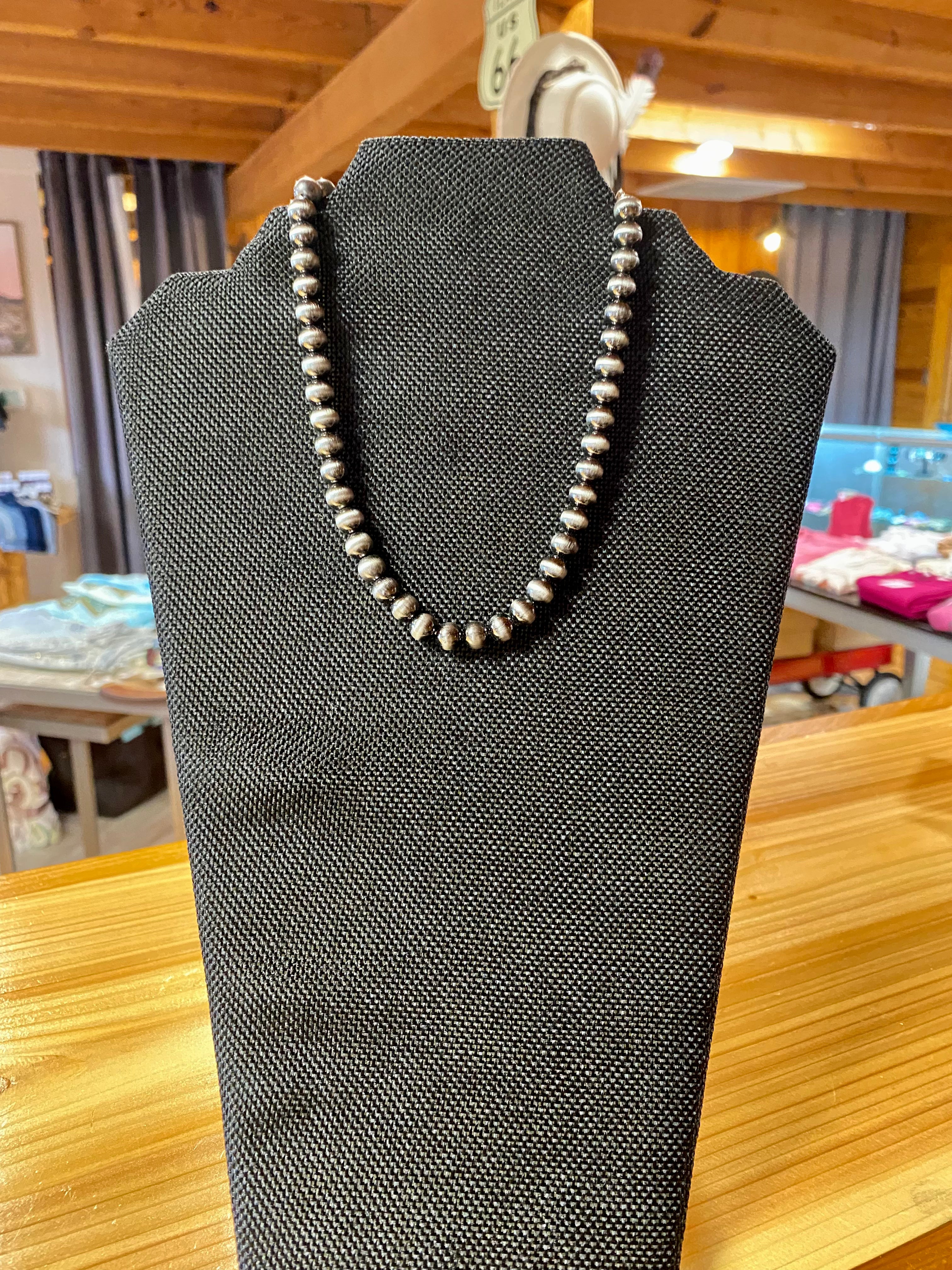 Faux Navajo Beaded Necklace With Earrings