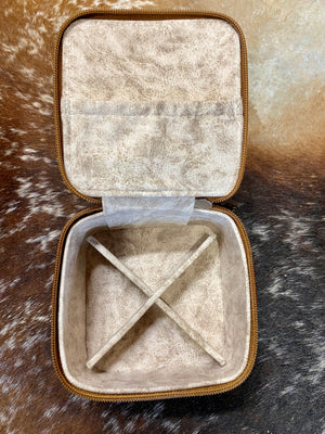 Serape & Tooled Leather Jewelry Box