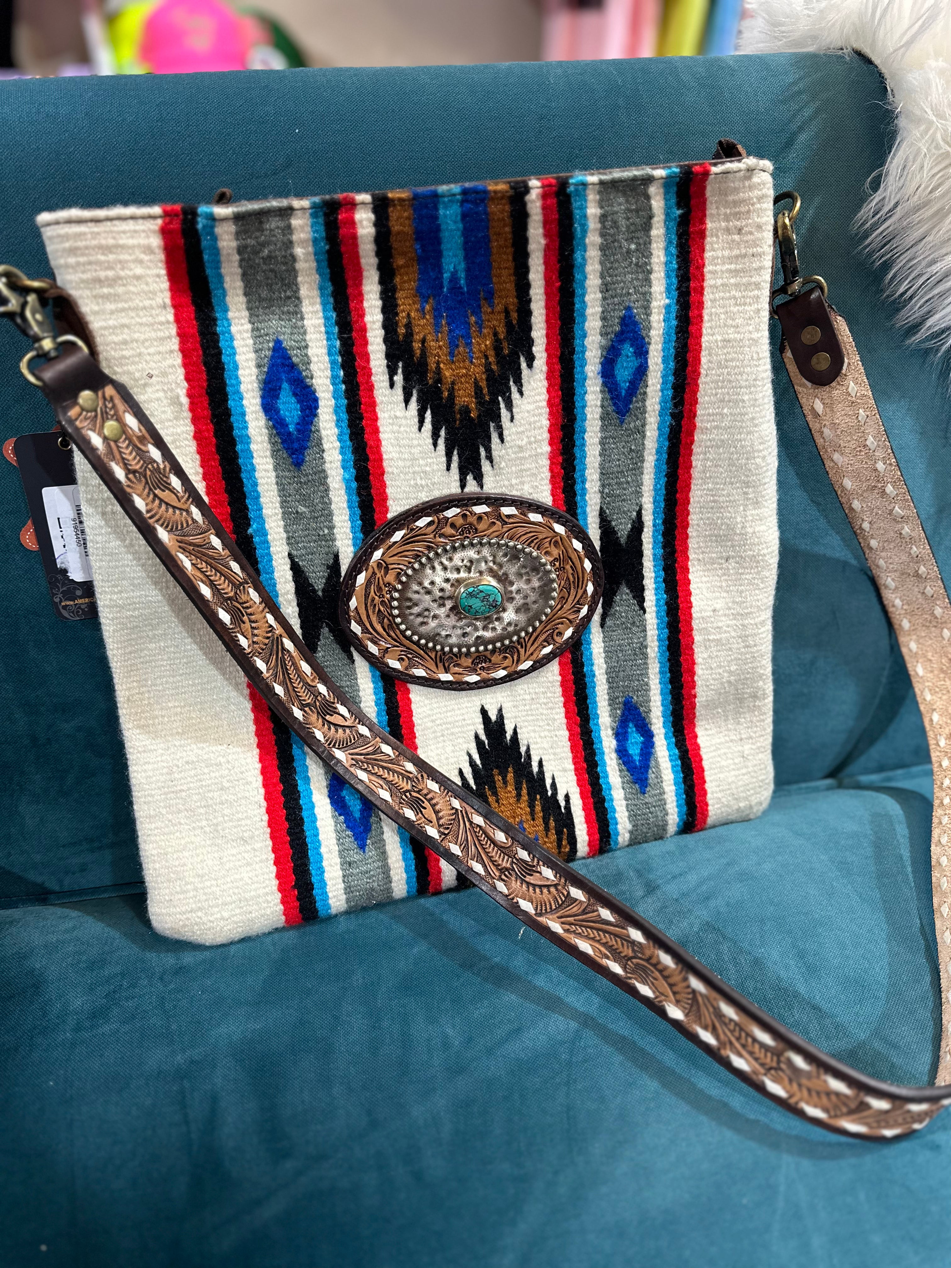 Aztec Saddle Shoulder Bag