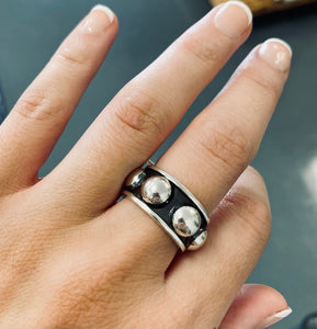 Bubble Statement Sterling Silver Ring