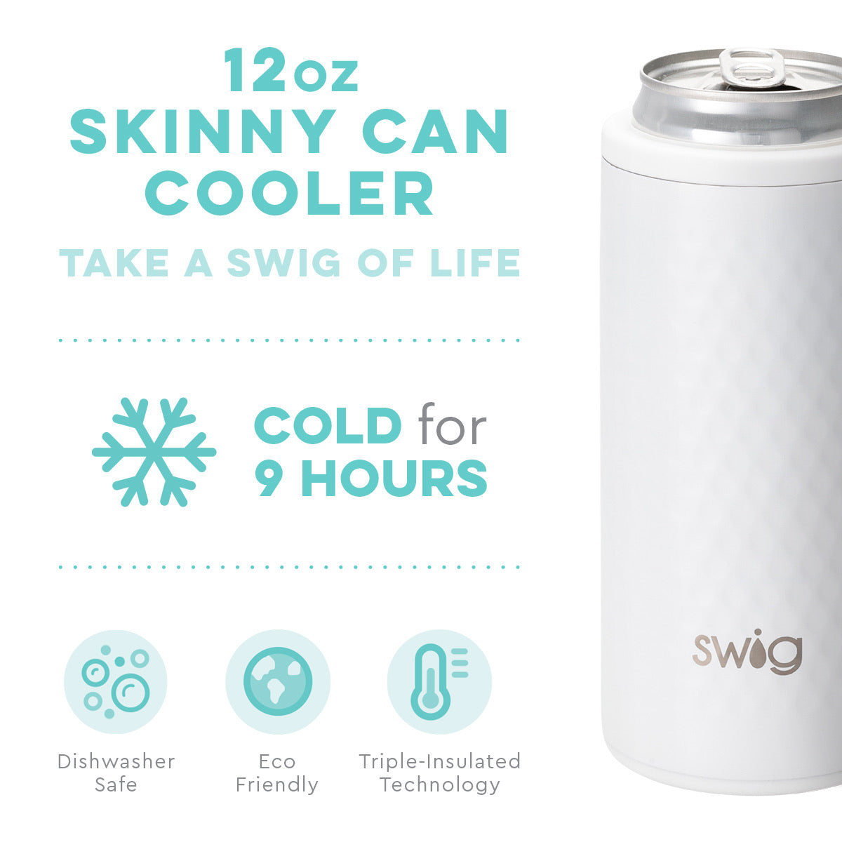 Swig 12 oz. Skinny Can Cooler- Golf