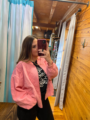 Pink Quilt Style Jacket