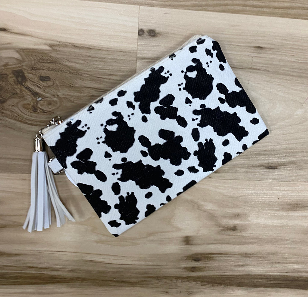 Cow Print Cosmetic Bag