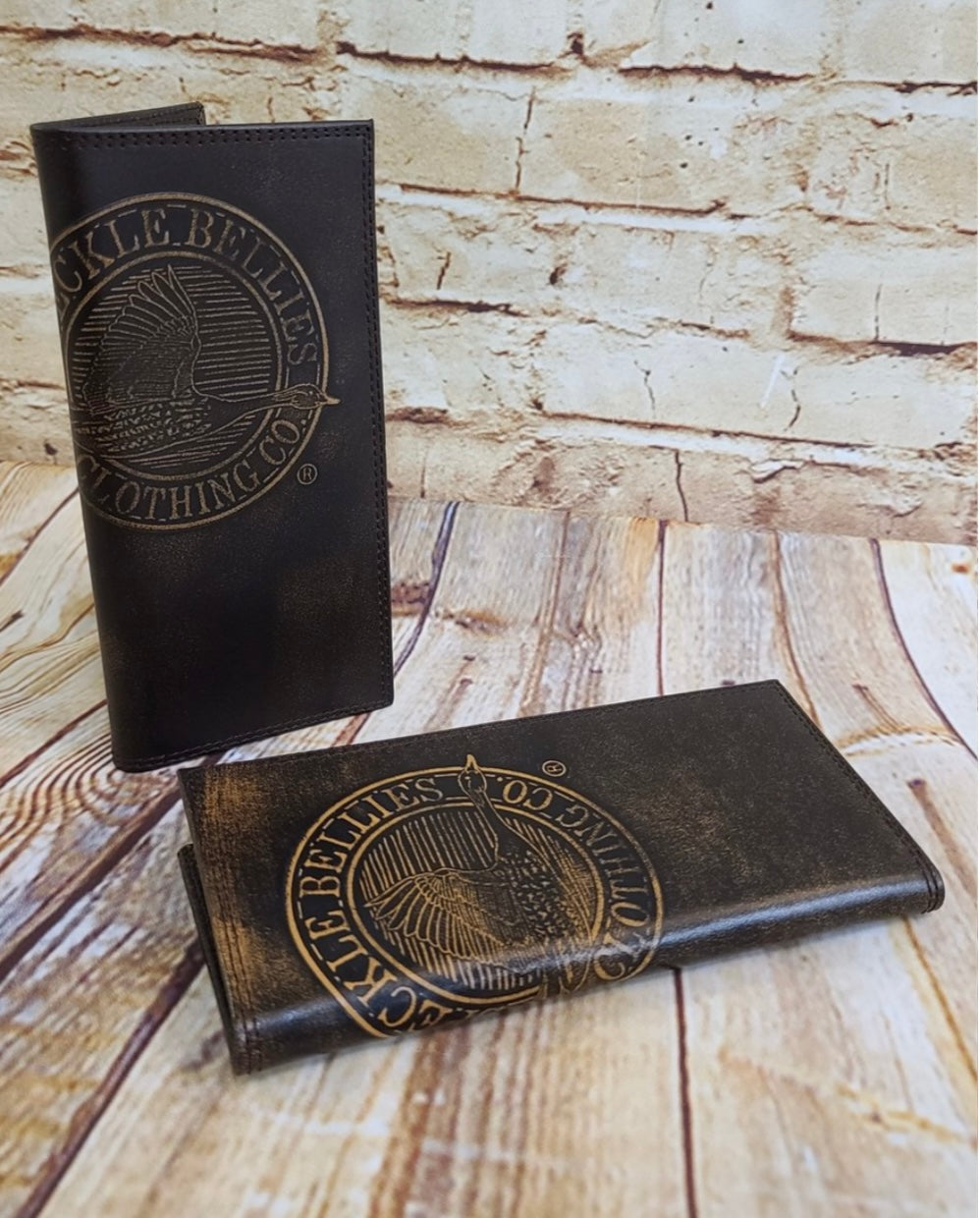 Speckle Bellies- Stamped Leather Wallet